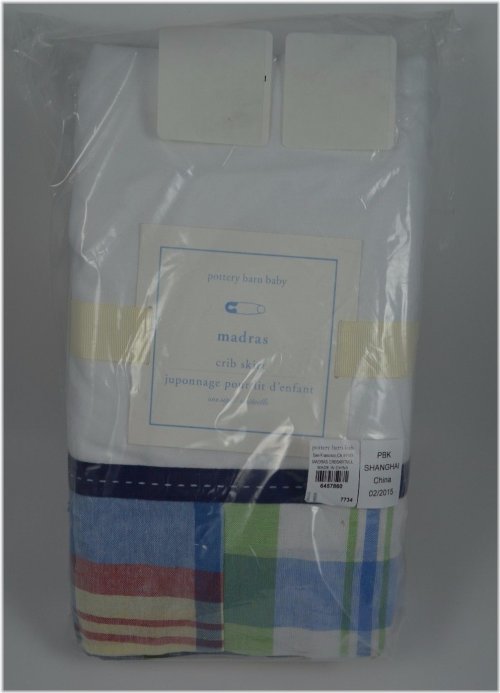 Madras Plaid Crib Bedskirt