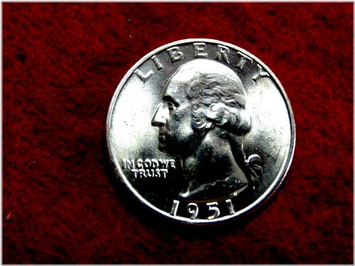 Silver Washington Quarter (1951 D)
