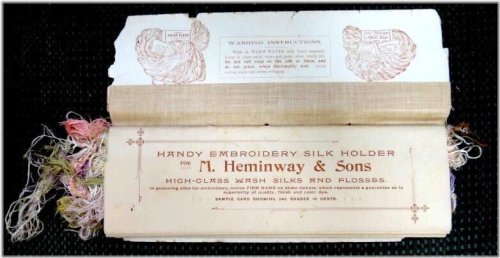 Victorian Embroidery Silk Thread Holder by M. Heminway & Sons