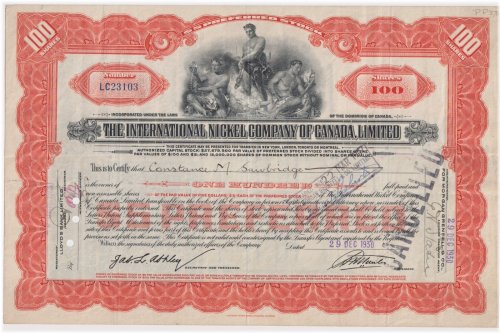 Nickel Heritage Certificate