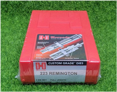 Custom Grade Full-Length 2-Die Set for 223 Remington Reloading by Hornady