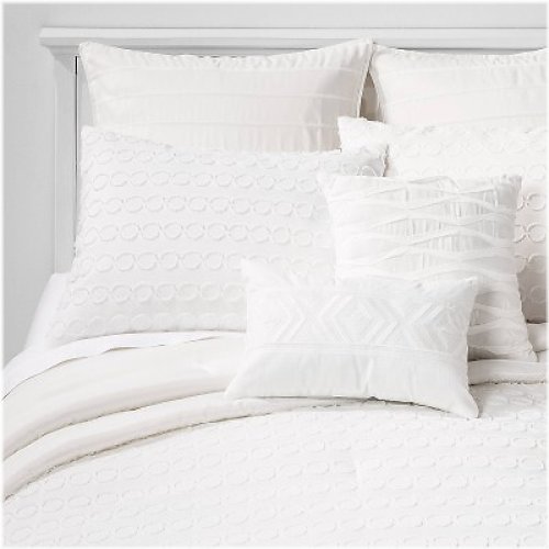 Suffolk White 8-Piece Queen Comforter Set