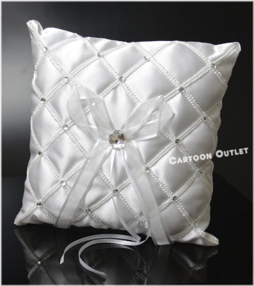 Rhinestone Wedding Ring Pillow