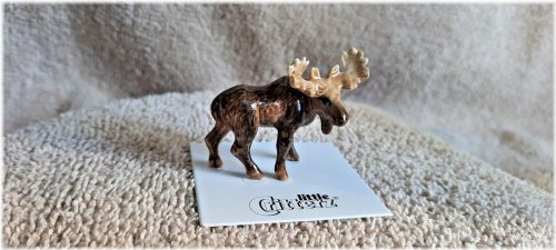 Majestic Bull Moose Miniature Figurine