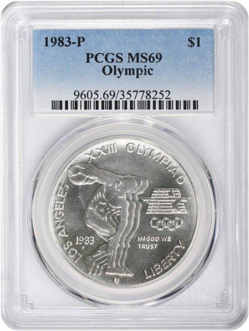 Olympic Silver Commemorative Dollar MS69
