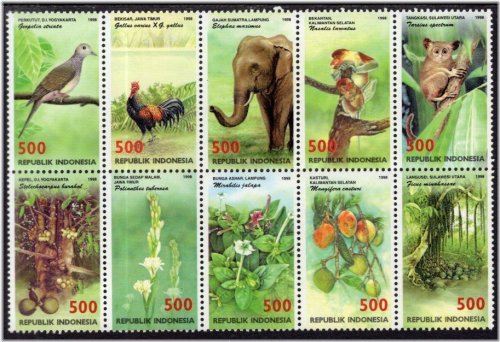 Indonesia Wildlife Series 1998 Stamp Set