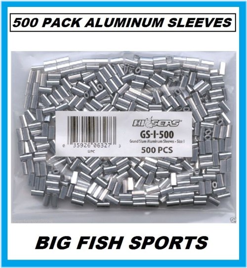 Aluminum Sleeves by Hi-Seas, Size I, 1.0mm, 500 Pieces (Grand Slam Series)