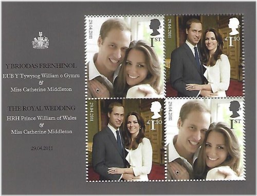 Royal Wedding Commemorative Stamp Sheet - Prince William and Kate Middleton