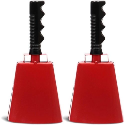 Red Handle Cowbells - Perfect for Sporting Events and Games