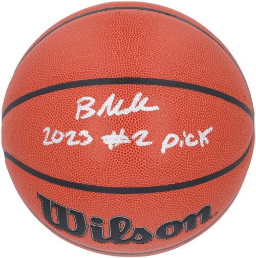 Brandon Miller Hornets Signed Basketball with #2 Inscription