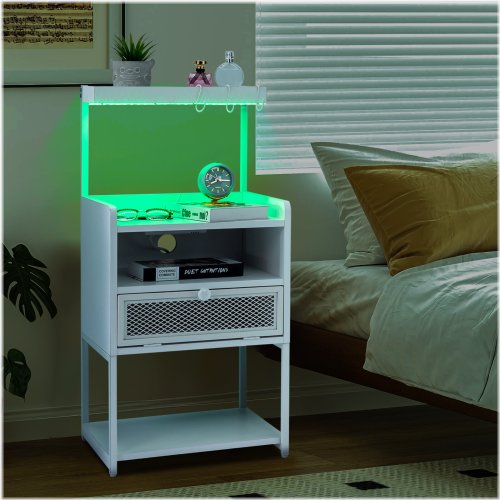 Glowing Haven Storage End Table