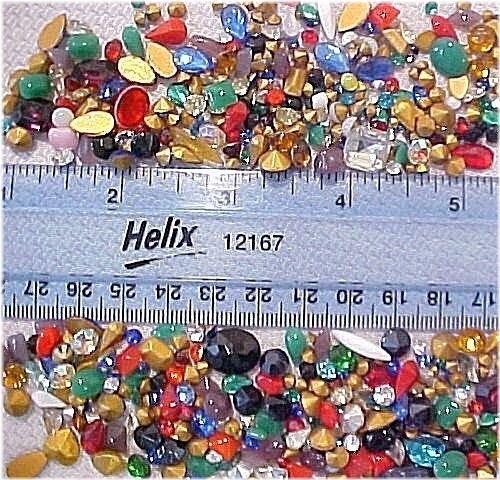 Vintage Glass Treasures - Lot of 315 Rhinestones for Crafting and Jewelry Making