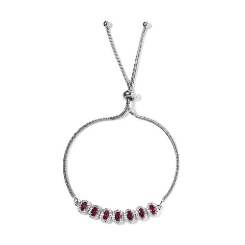 Garnet Bolo Bracelet