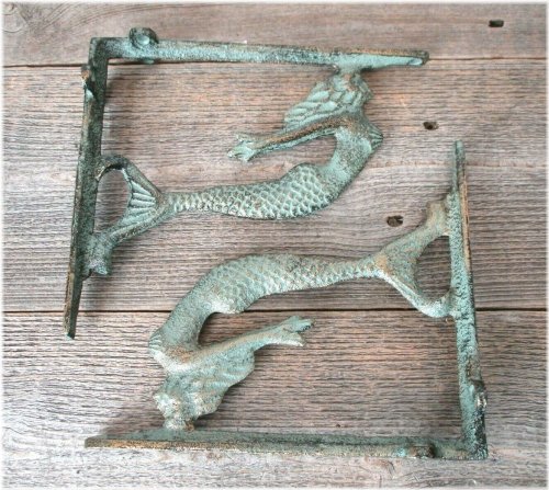 Mermaid Cast Iron Brackets