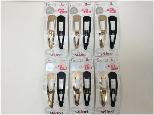 Golden Snap Clips - Set of 12 with Textured Design