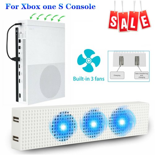 Xbox One S ChillMate: External High-Speed Cooling Fan with Dual USB Hub