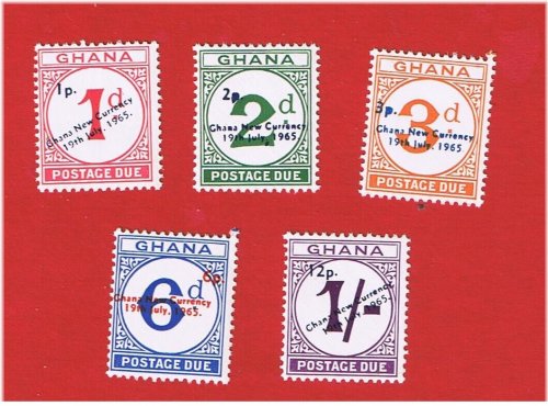 Ghana Postage Due Stamps Collection