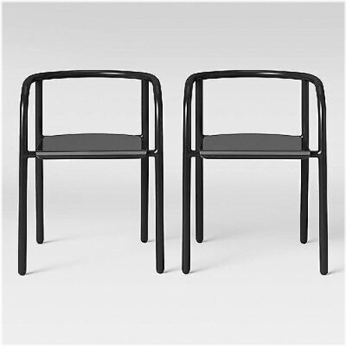 Black Metal Duo Chairs