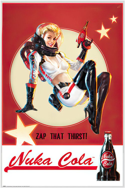 Nuka Cola Girl Poster/Print - Fallout 4 Artwork