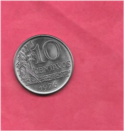 Brazilian 1976 10 Centavos Uncirculated Coin