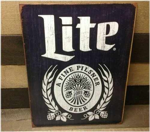 Pilsner Metal Sign by Miller Lite