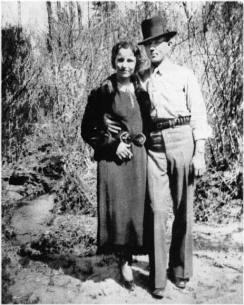 Glossy Vintage 8x10 Photo Print of Bonnie and Clyde in Action