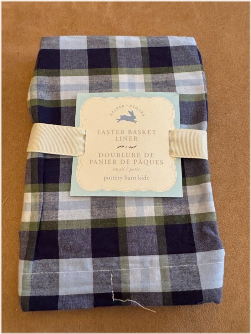Nantucket Plaid Blue Cotton Easter Liner