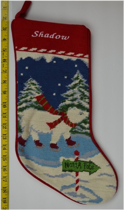 Frosty Arctic Monogrammed Christmas Stocking