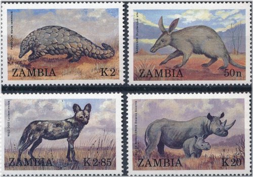 Zambia Wildlife Series Stamps