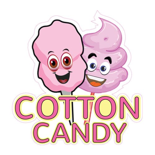 Cotton Candy Decals for Food Trucks and Concessions