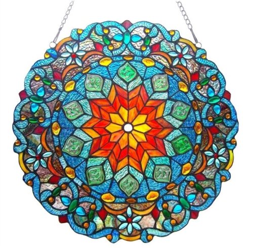 Vibrant Glass Mosaic Circle