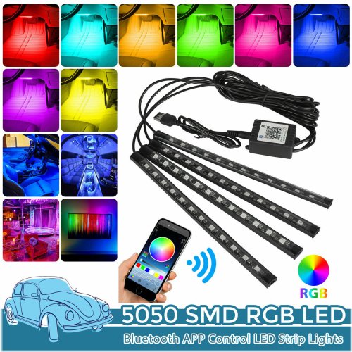 Car Interior LED Ambient Light Kit with Remote Control