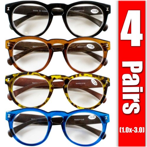 Retro Oval Reading Glasses Set