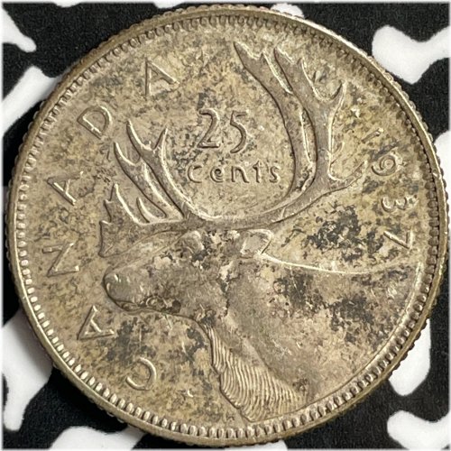1937 Canadian Silver Quarter