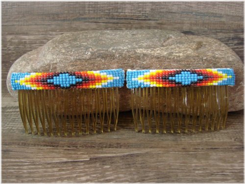 Southwest Beaded Hair Comb Set by Raven Cleveland