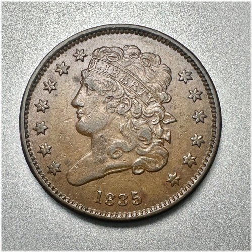 1835 Classic Head Half Cent - Key Type Coin