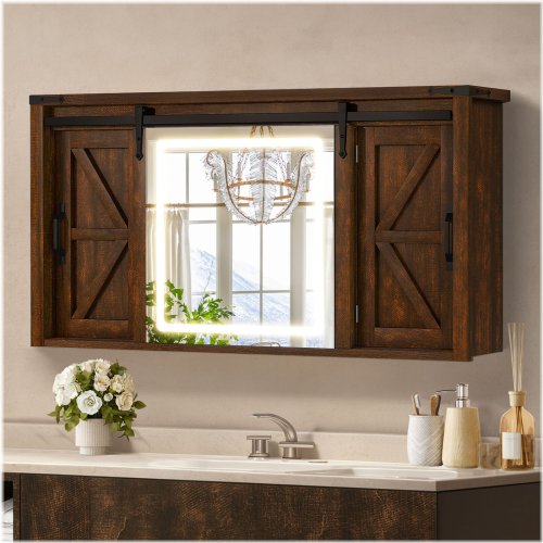 Rustic Reflections Wall-Mounted Bathroom Cabinet