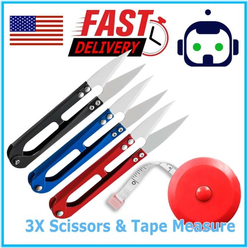 Precision Cut Scissor Set with Retractable Tape Measure