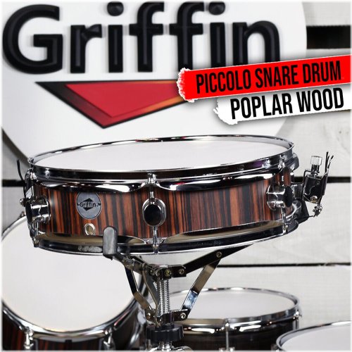 Black Hickory Poplar Wood Griffin Snare Drum