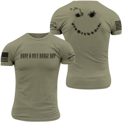 Military Green Range Day T-Shirt for Men by Grunt Style