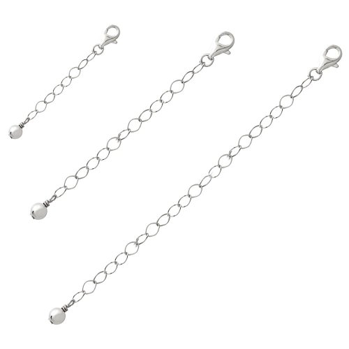 Silver Pendant Extender Trio for Versatile Necklace Lengths