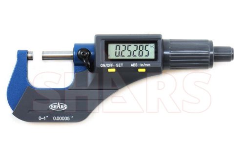 Precision Pro Micrometer with Carbide Tip and Digital Display