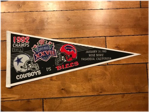 1992 Dallas Cowboys Super Bowl Pennant