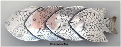 Silver Fish Barrette