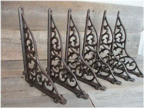 Vine Garden Rustic Shelf Braces