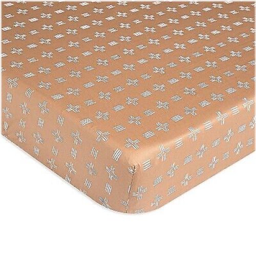 Copper Dash Baby Cotton Sateen Fitted Crib Sheet