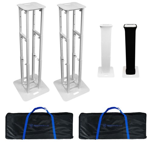 Collapsible Totem Light and Speaker System with Bags and Scrim - RTP-GO by Rockville