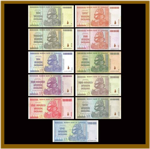 Zimbabwe Historical Currency Set