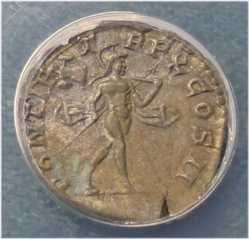 Caracalla AR Denarius, AD 207 - ANACS EF 40