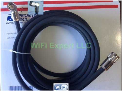 LMR400UF Antenna Patch Coax Cable with PL-259 Straight Angle Connector